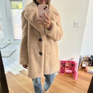 Zara Pink Trench Coat Plush and Cozy